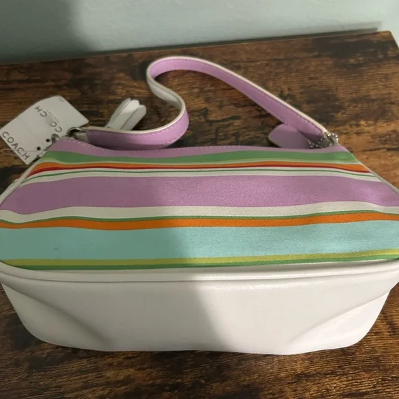 Coach Purple and Green Clutch with Elegant Design - Picture 4 of 4